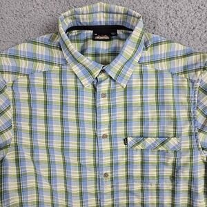 Kavu‎ Shirt Mens Medium Plaid Button Up Short Sleeve Pocket